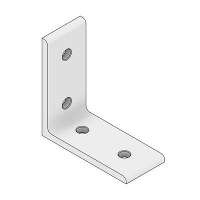 40-520-3 MODULAR SOLUTIONS ANGLE BRACKET<BR>90MM TALL X 45MM WIDE
